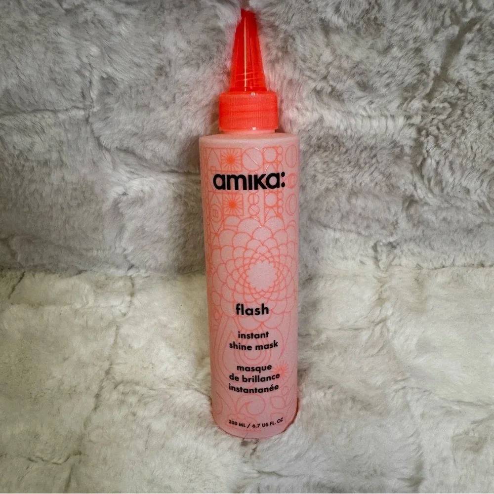 Amika Flash Instant Shine Hair Mask 6.7oz Peach Brilliant Moisture and Shine NWT